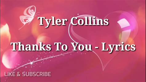 thank you by tyler collins lyrics